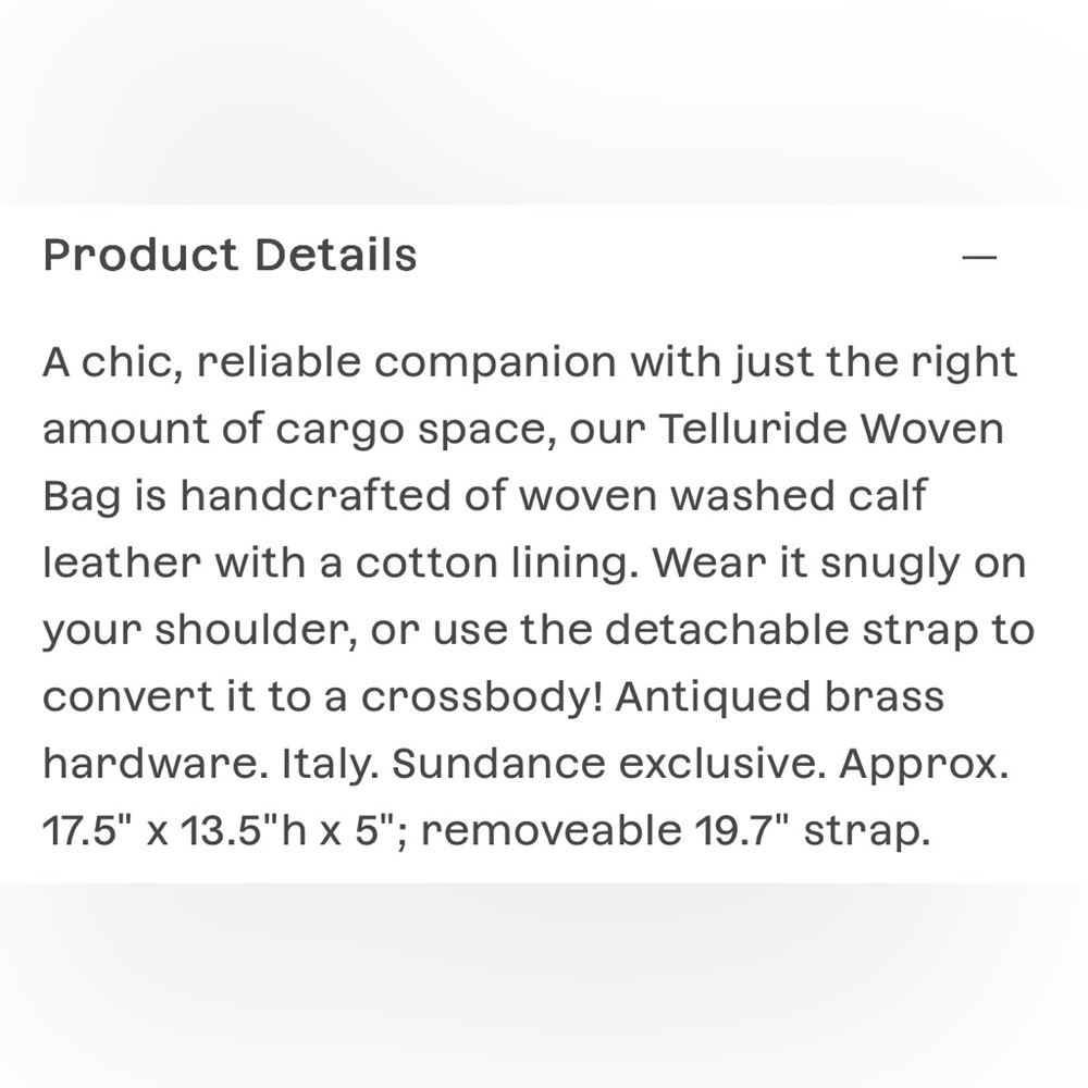 Sundance Telluride Woven Leather Shoulder Bag - Picture 15 of 16